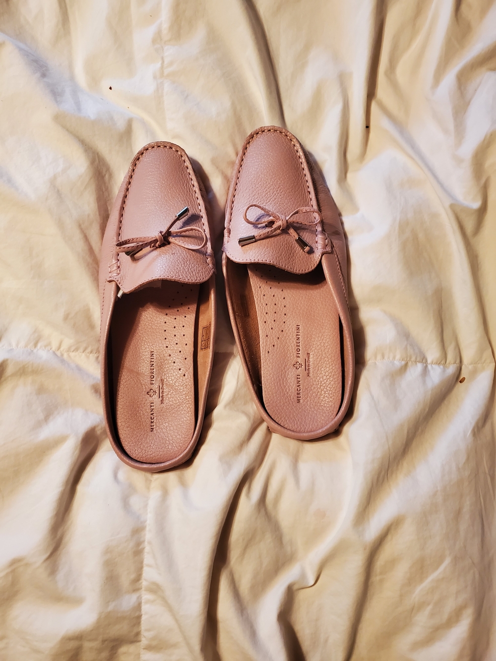 Mercanti Fiorentini Blush Pink Slip-On Loafers